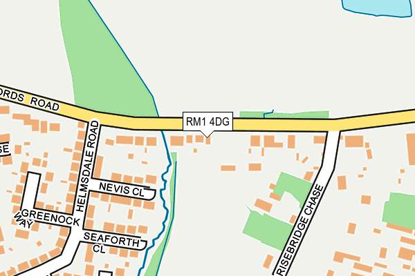 RM1 4DG map - OS OpenMap – Local (Ordnance Survey)