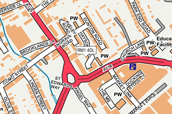 RM1 4DL map - OS OpenMap – Local (Ordnance Survey)