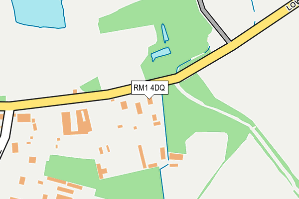 RM1 4DQ map - OS OpenMap – Local (Ordnance Survey)