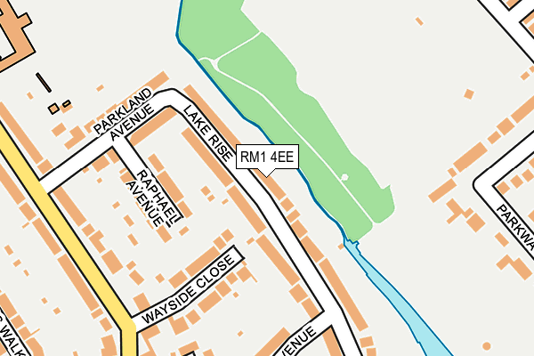 RM1 4EE map - OS OpenMap – Local (Ordnance Survey)