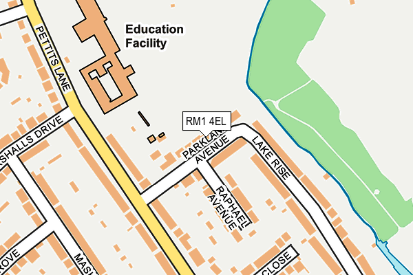 RM1 4EL map - OS OpenMap – Local (Ordnance Survey)