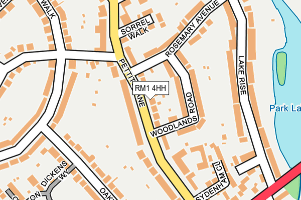 RM1 4HH map - OS OpenMap – Local (Ordnance Survey)