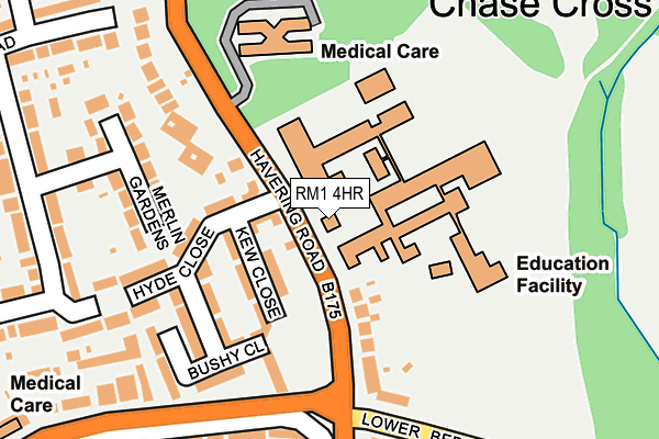 RM1 4HR map - OS OpenMap – Local (Ordnance Survey)