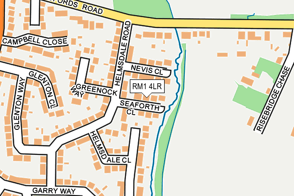 RM1 4LR map - OS OpenMap – Local (Ordnance Survey)