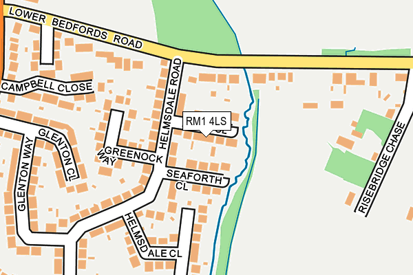RM1 4LS map - OS OpenMap – Local (Ordnance Survey)