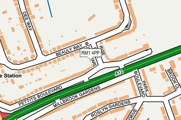 RM1 4PP map - OS OpenMap – Local (Ordnance Survey)