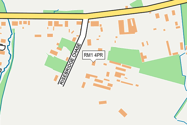 RM1 4PR map - OS OpenMap – Local (Ordnance Survey)