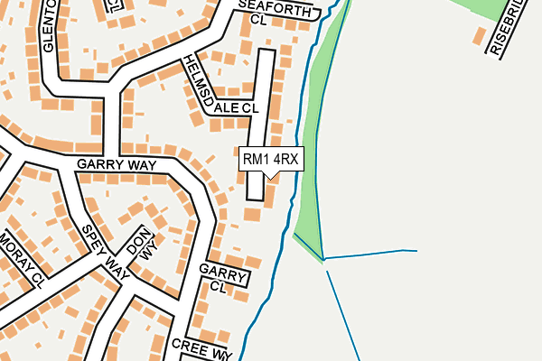 RM1 4RX map - OS OpenMap – Local (Ordnance Survey)