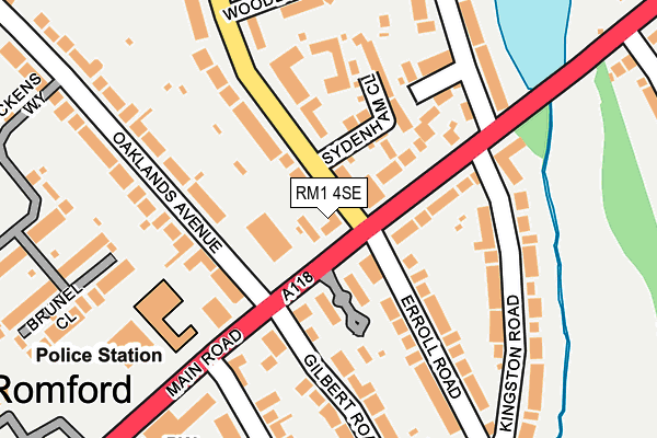 RM1 4SE map - OS OpenMap – Local (Ordnance Survey)