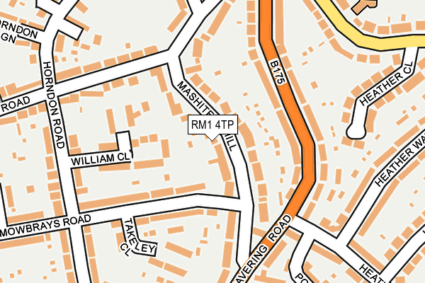 RM1 4TP map - OS OpenMap – Local (Ordnance Survey)