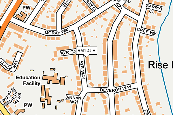 RM1 4UH map - OS OpenMap – Local (Ordnance Survey)