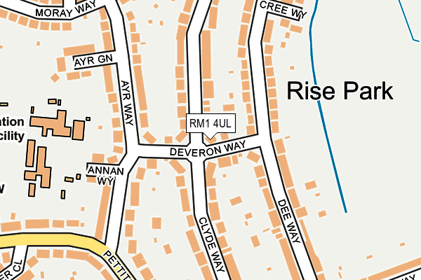 RM1 4UL map - OS OpenMap – Local (Ordnance Survey)