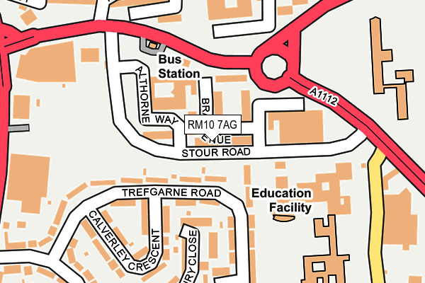 RM10 7AG map - OS OpenMap – Local (Ordnance Survey)