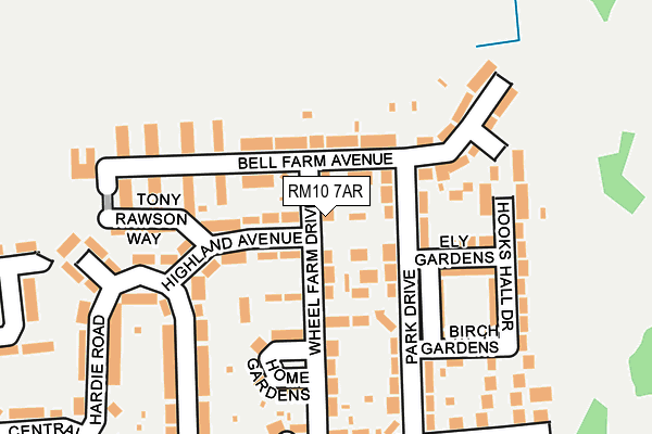 RM10 7AR map - OS OpenMap – Local (Ordnance Survey)