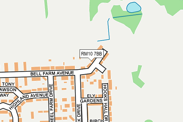 RM10 7BB map - OS OpenMap – Local (Ordnance Survey)