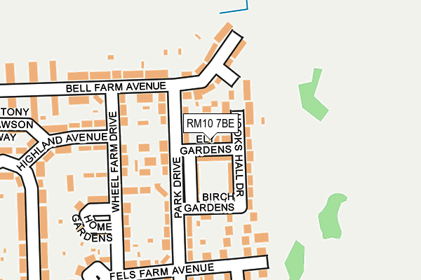 RM10 7BE map - OS OpenMap – Local (Ordnance Survey)