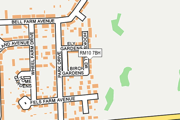 RM10 7BH map - OS OpenMap – Local (Ordnance Survey)