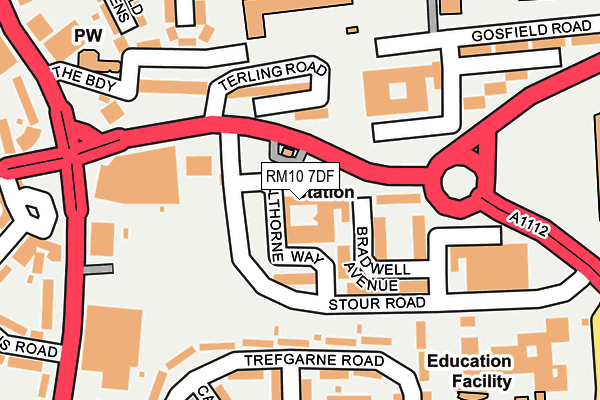 RM10 7DF map - OS OpenMap – Local (Ordnance Survey)