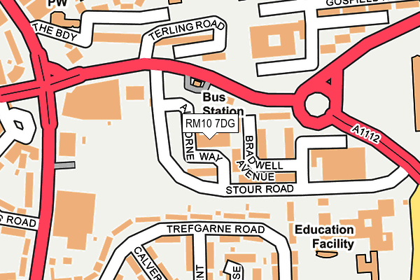 RM10 7DG map - OS OpenMap – Local (Ordnance Survey)