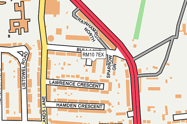 RM10 7EX map - OS OpenMap – Local (Ordnance Survey)