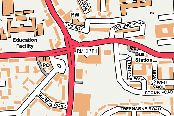 RM10 7FH map - OS OpenMap – Local (Ordnance Survey)