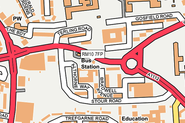 RM10 7FP map - OS OpenMap – Local (Ordnance Survey)