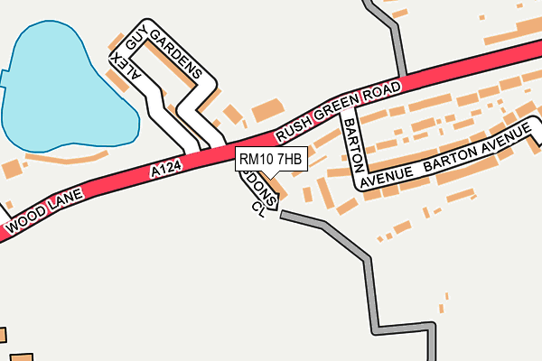 RM10 7HB map - OS OpenMap – Local (Ordnance Survey)