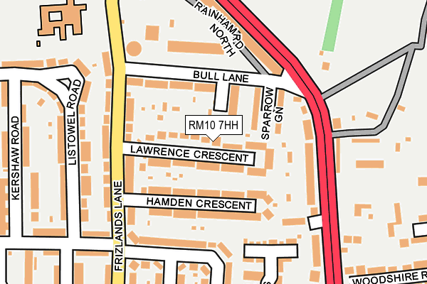RM10 7HH map - OS OpenMap – Local (Ordnance Survey)