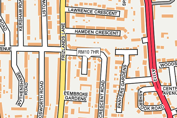 RM10 7HR map - OS OpenMap – Local (Ordnance Survey)