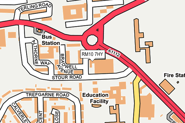 RM10 7HY map - OS OpenMap – Local (Ordnance Survey)