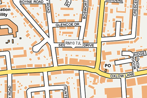 RM10 7JL map - OS OpenMap – Local (Ordnance Survey)