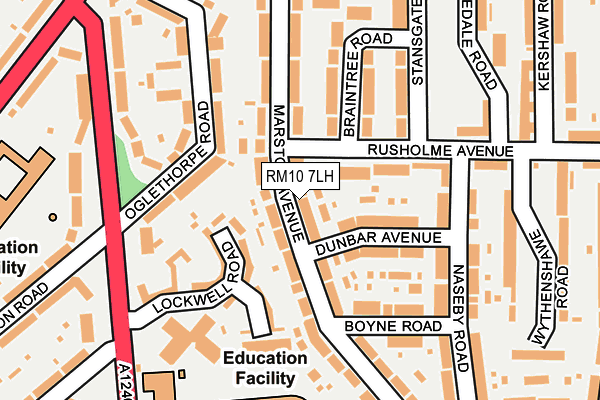 RM10 7LH map - OS OpenMap – Local (Ordnance Survey)