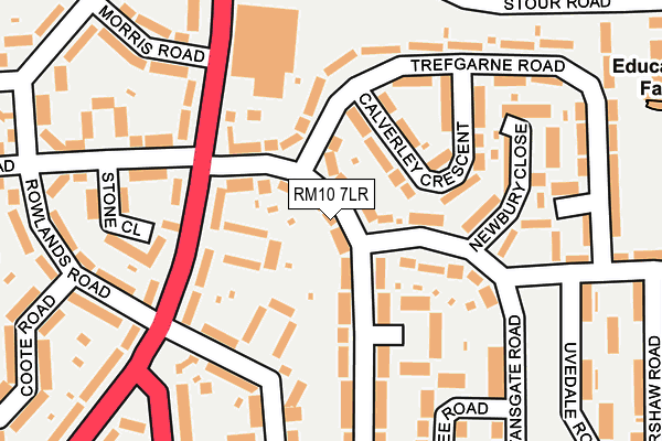 RM10 7LR map - OS OpenMap – Local (Ordnance Survey)