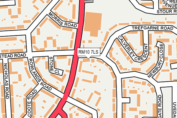 RM10 7LS map - OS OpenMap – Local (Ordnance Survey)