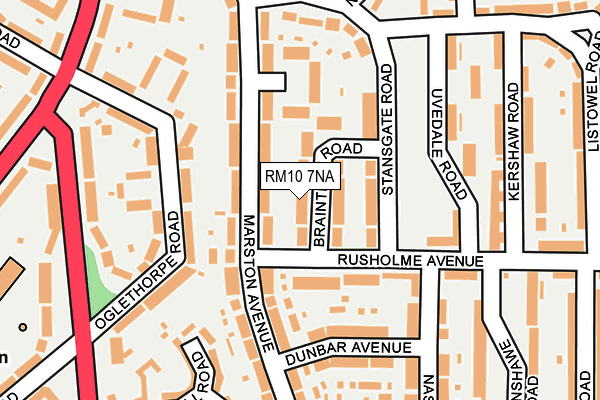 RM10 7NA map - OS OpenMap – Local (Ordnance Survey)