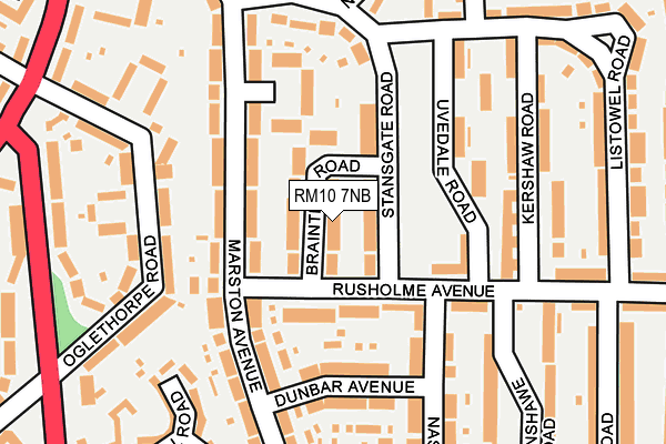 RM10 7NB map - OS OpenMap – Local (Ordnance Survey)