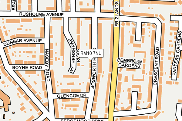 RM10 7NU map - OS OpenMap – Local (Ordnance Survey)