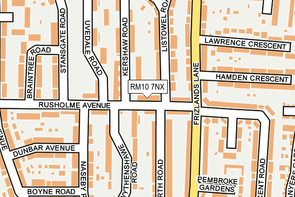 RM10 7NX map - OS OpenMap – Local (Ordnance Survey)