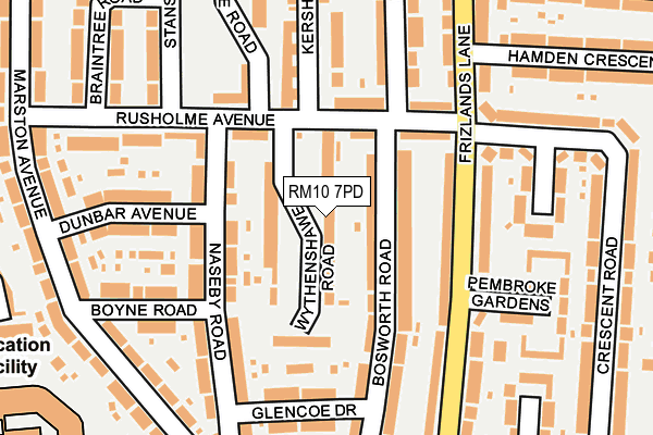 RM10 7PD map - OS OpenMap – Local (Ordnance Survey)