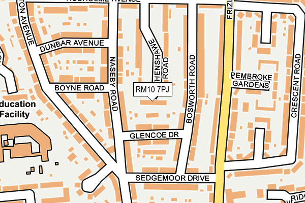 RM10 7PJ map - OS OpenMap – Local (Ordnance Survey)