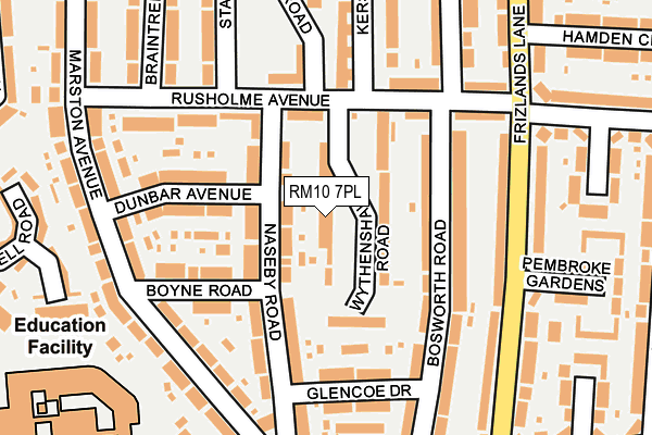 RM10 7PL map - OS OpenMap – Local (Ordnance Survey)