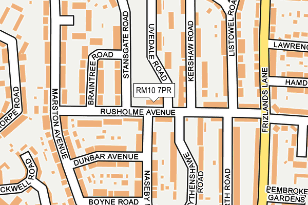 RM10 7PR map - OS OpenMap – Local (Ordnance Survey)