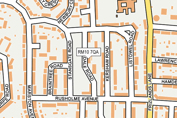 RM10 7QA map - OS OpenMap – Local (Ordnance Survey)