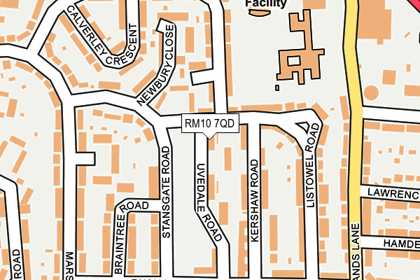 RM10 7QD map - OS OpenMap – Local (Ordnance Survey)