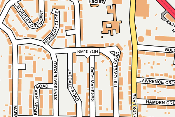 RM10 7QH map - OS OpenMap – Local (Ordnance Survey)