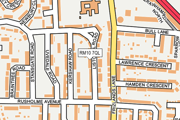 RM10 7QL map - OS OpenMap – Local (Ordnance Survey)