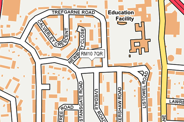 RM10 7QR map - OS OpenMap – Local (Ordnance Survey)