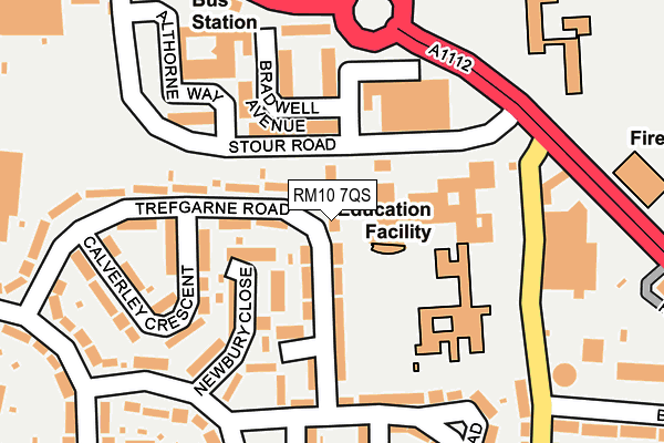 RM10 7QS map - OS OpenMap – Local (Ordnance Survey)