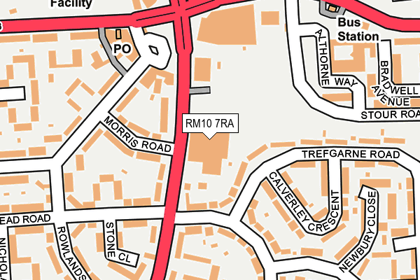 RM10 7RA map - OS OpenMap – Local (Ordnance Survey)