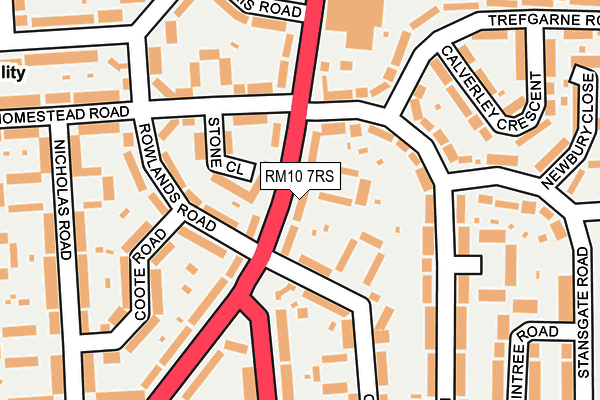 RM10 7RS map - OS OpenMap – Local (Ordnance Survey)